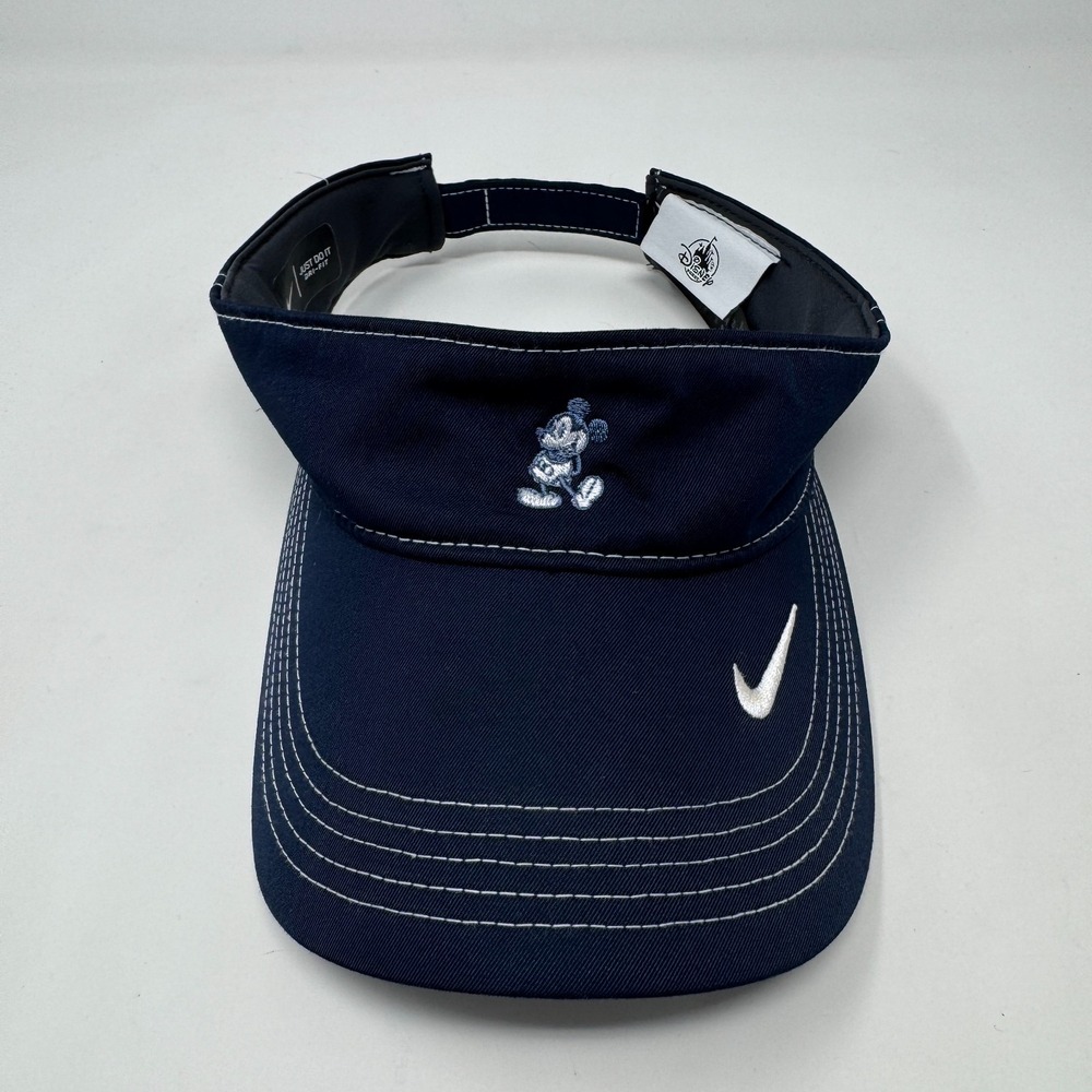 Disney Parks Nike Dri-FIT Mickey Mouse Sun Visor Hat Adjustable Adult Blue